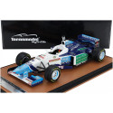 TECNOMODEL BENETTON F1 B196 TEAM RENAULT MILD SEVEN N 3 BRAZILIAN GP RAIN TIRES 1996 JEAN ALESI - WHITE LIGHT BLUE GREEN 1/18
