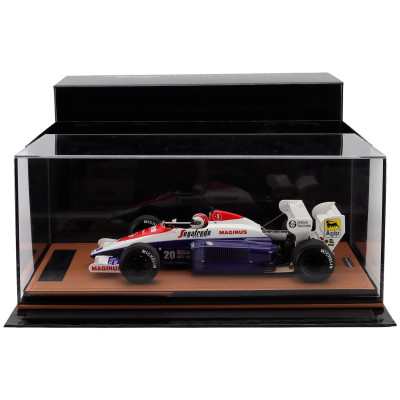 TECNOMODEL TOLEMAN F1 TG184 HART TURBO N 20 USA GP (with pilot figure) 1984 JOHNNY CECOTTO - BLUE WHITE RED 1/18