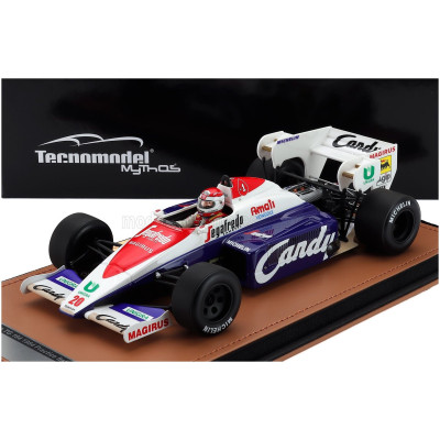 TECNOMODEL TOLEMAN F1 TG184 HART TURBO N 20 PRACTICE ITALY GP (with pilot figure) 1984 PIERLUIGI MARTINI - BLUE WHITE RED 1/18