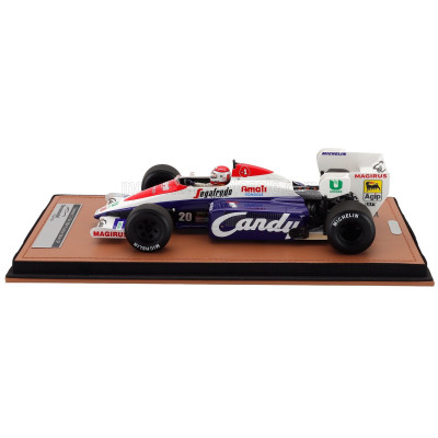 TECNOMODEL TOLEMAN F1 TG184 HART TURBO N 20 PRACTICE ITALY GP (with pilot figure) 1984 PIERLUIGI MARTINI - BLUE WHITE RED 1/18