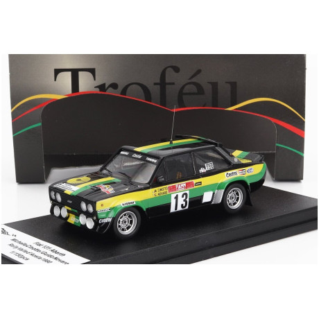 TROFEU FIAT 131 ABARTH (night version) N 13 RALLY VALLE D'AOSTA 1980 M.CINOTTO - G.NOVARO - BLACK YELLOW GREEN 1/43