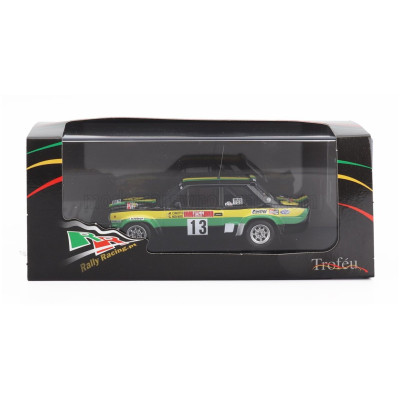 TROFEU FIAT 131 ABARTH (night version) N 13 RALLY VALLE D'AOSTA 1980 M.CINOTTO - G.NOVARO - BLACK YELLOW GREEN 1/43
