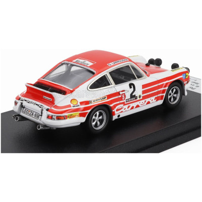 TROFEU PORSCHE 911 CARRERA RS COUPE (night version) N 2 RALLY TOUR DE CORSE 1972 GERARD LARROUSSE - CHRISTIAN DELFERIER - WHITE