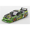 TRUESCALE NISSAN SILVIA (S15) LB SUPER SILHOUETTE N 555 V2 FORMULA DRIFT JAPAN 2024 - GREEN BLACK 1/43