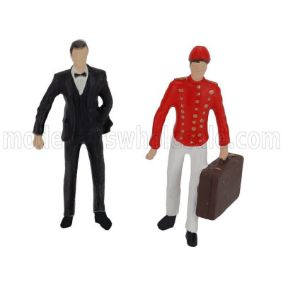 VITESSE FIGURES SET 2 X GENTLEMAN - RED WHITE BLACK 1/43