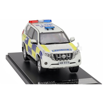 VITESSE TOYOTA LAND CRUISER PRADO HONG KONG TRAFFIC NEW TERRITORIES SOUTH POLICE 2015 - WHITE BLUE YELLOW 1/43