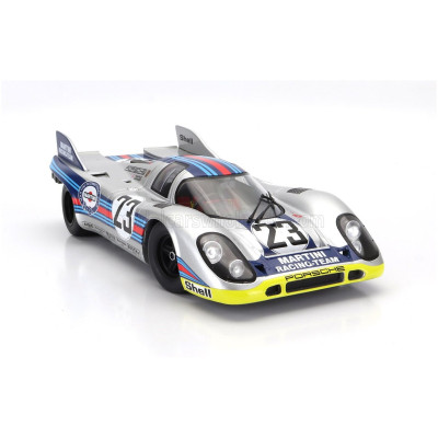 WERK83 PORSCHE 917K 4.9L TEAM MARTINI RACING N 23 1000km SPA 1971 HELMUT MARKO - GIJS VAN LENNEP - SILVER RED BLUE YELLOW 1/18
