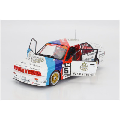 WERK83 BMW 3-SERIES M3 (E30) TEAM SCHNITZER WARSTEINER N 15 WINNER DTM SEASON 1989 ROBERTO RAVAGLIA - WHITE RED BLUE 1/18