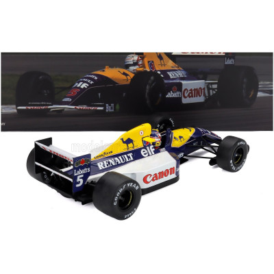WERK83 WILLIAMS F1 FW14 RENAULT N 5 WORLD CHAMPION WINNER BRITISH GP 1991 NIGEL MANSELL - BLUE YELLOW WHITE 1/18