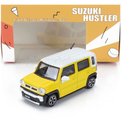 BM CREATIONS SUZUKI HUSTLER RHD 2019 - SÁRGA-FEHÉR 1/64