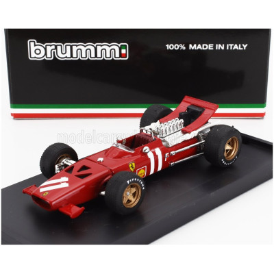 BRUMM FERRARI F1 312 N 11 MONACO GP 1969 CHRIS AMON - RED WHITE 1/43
