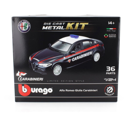 BURAGO ALFA ROMEO GIULIA CARABINIERI 2016 - KÉK FEHÉR 1/24