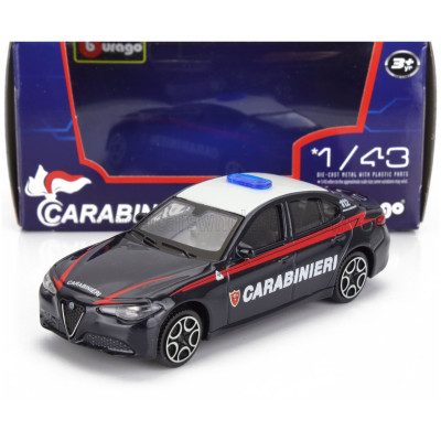 BURAGO ALFA ROMEO GIULIA CARABINIERI 2015 - KÉK FEHÉR 1/43