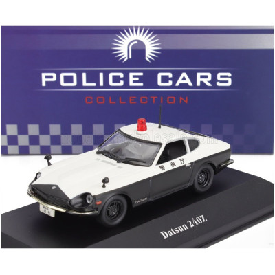 EDICOLA NISSAN 240Z FAIRLADY POLICE 1970 - FEHÉR FEKETE 1/43