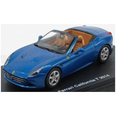 EDICOLA FERRARI CALIFORNIA T SPIDER OPEN 2014 - BLUE MET 1/43
