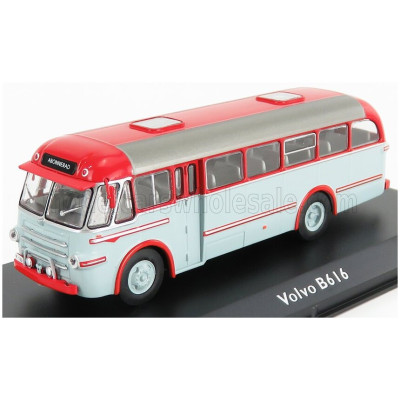 EDICOLA VOLVO B616 BUSZ 1953 - PIROS VILÁGOSKÉK 1/72