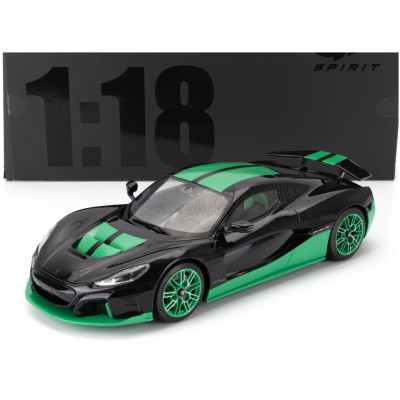 GT SPIRIT RIMAC NEVERA RECORD 2023 - FEKETE ZÖLD 1/18