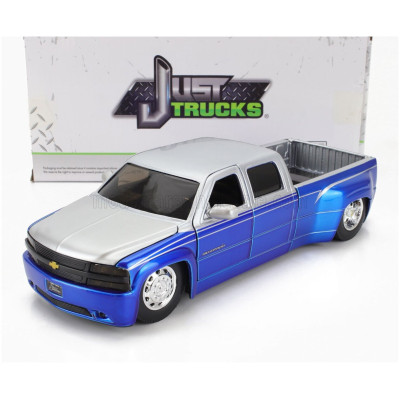 JADA CHEVROLET SILVERADO PICK-UP DUALLY 2007 - KÉK EZÜST 1/24