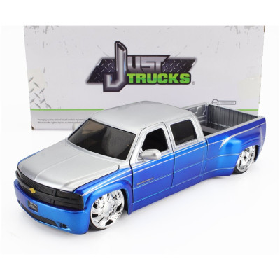 JADA CHEVROLET SILVERADO PICK-UP DUALLY 1999 - KÉK EZÜST 1/24