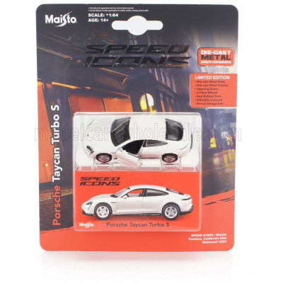 MAISTO PORSCHE TAYCAN TURBO S 2019 - FEHÉR 1/64