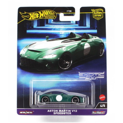 MATTEL HOT WHEELS ASTON MARTIN V12 SPEEDSTER 2021 - ZÖLD FEHÉR 1/64