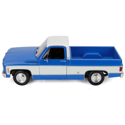 MAISTO CHEVROLET C-10 PICK-UP CHEYENNE SUPER 1974 - BLUE WHITE 1/18