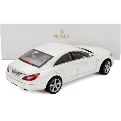 NOREV MERCEDES BENZ CLS-CLASS COUPE 2011 - BRILLIANT WHITE MET 1/18