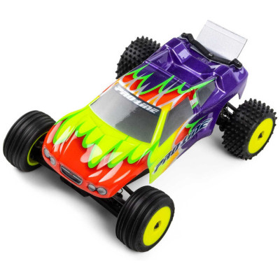 Pro-Line kolo s pneu Edge přední / Step Pin zadní, disk žlutý, Hex 7mm (4): Losi Micro-T