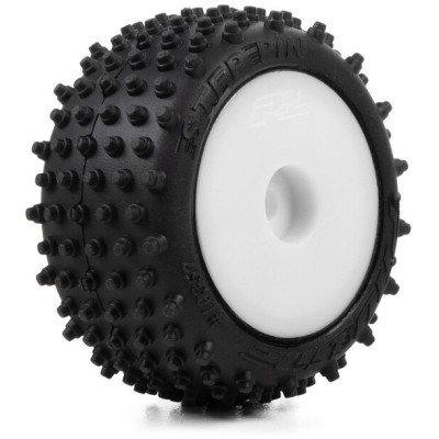 Pro-Line kolo s pneu Edge přední / Step Pin zadní, disk bílý, Hex 7mm (4): Losi Micro-T