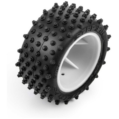 Pro-Line kolo s pneu Edge přední / Step Pin zadní, disk bílý, Hex 7mm (4): Losi Micro-T