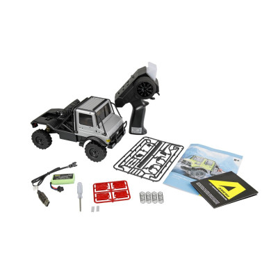 Mini RC kovový traktor s cisternovým návěsem 1:64 - zelený