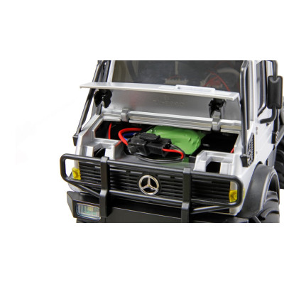 Mini RC kovový traktor s cisternovým návěsem 1:64 - zelený