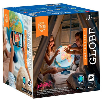 Alayskys glóbus 32cm s podsvětlením a reliéfem CZ