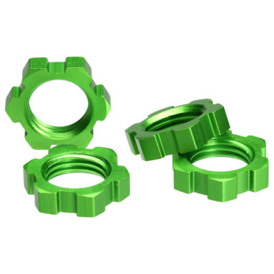 Traxxas - kerékanyák 17mm alumínium zöld (4)