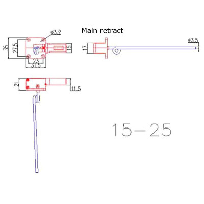 Zatahovací podvozek elektro tř. 15-25 3-bodový