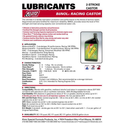 BC-172 Benol Castor/Recin Oil 1quart (0.95L)