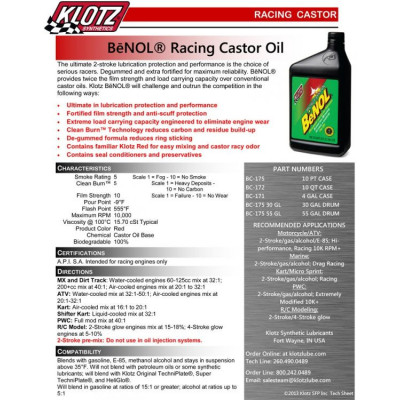 BC-172 Benol Castor/Recin Oil 1quart (0.95L)