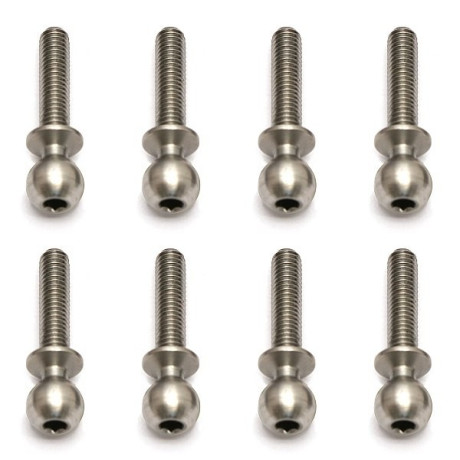 Kulové čepy, střibrné, 12mm, 8ks.