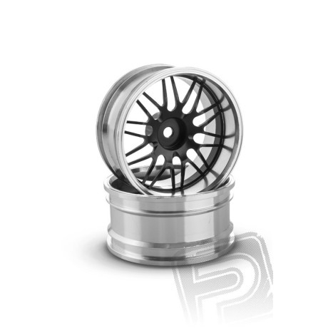 Hliníkový disk 10 paprsků, offset 9 mm - černá barva (2 ks)