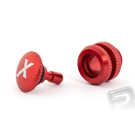 Tankovací ventil (X logo), červený