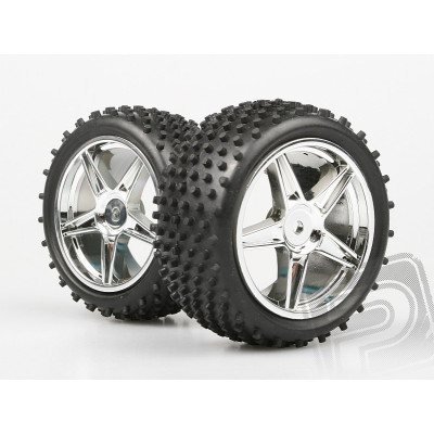 Gumy nalepené – Buggy 1:10, zadní, 2ks. (chrom)