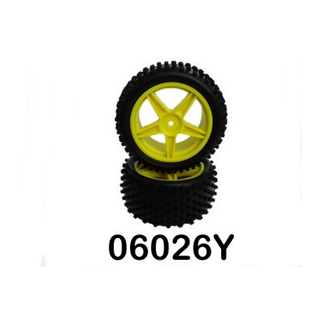 Gumy nalepené – Buggy 1:10, zadní, 2ks. (žluté)