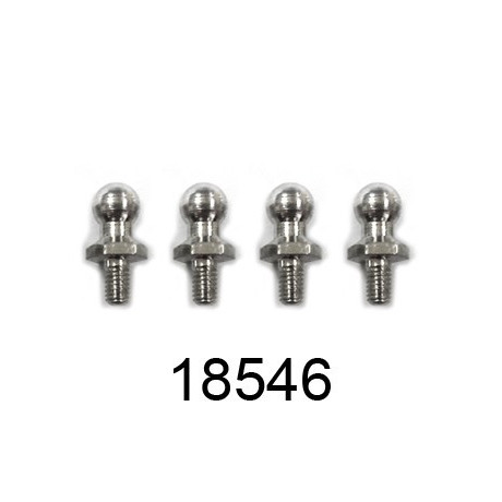 Kulové čepy řízení 2,6mm, 4ks.