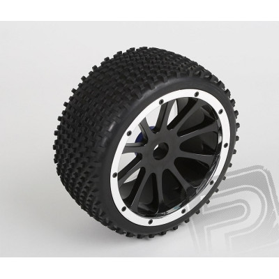 Gumy nalepené, BUGGY, černý disk, 2ks, 1/5