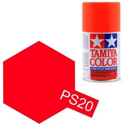 Tamiya Color PS-20 Fluorescent Red Polycarbonate Spray 100ml