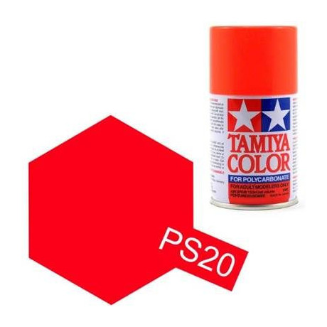 Tamiya Color PS-20 Fluorescent Red Polycarbonate Spray 100ml