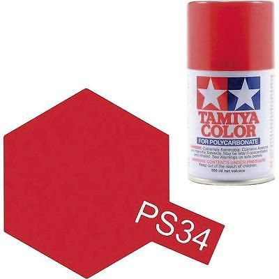 Tamiya Color PS-34 Bright Red Ferrari Polycarbonate Spray 100ml