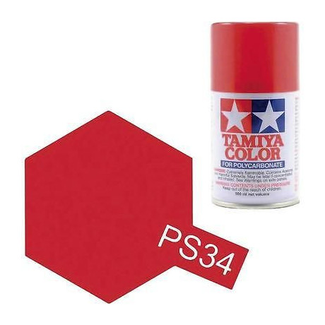 Tamiya Color PS-34 Bright Red Ferrari Polycarbonate Spray 100ml