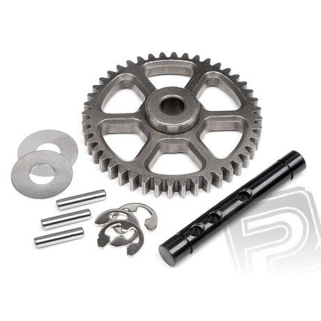 Kolo stálého převodu + hřídel, 44 zubů