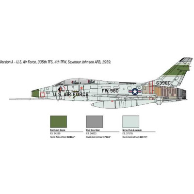 Model Kit letadlo 1398 - F-100F SUPER SABRE (1:72)